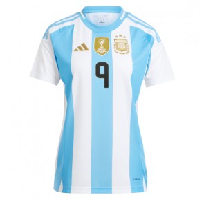 Billiga Argentina Julian Alvarez #9 Hemmatröja Dam Copa America 2024 Kortärmad